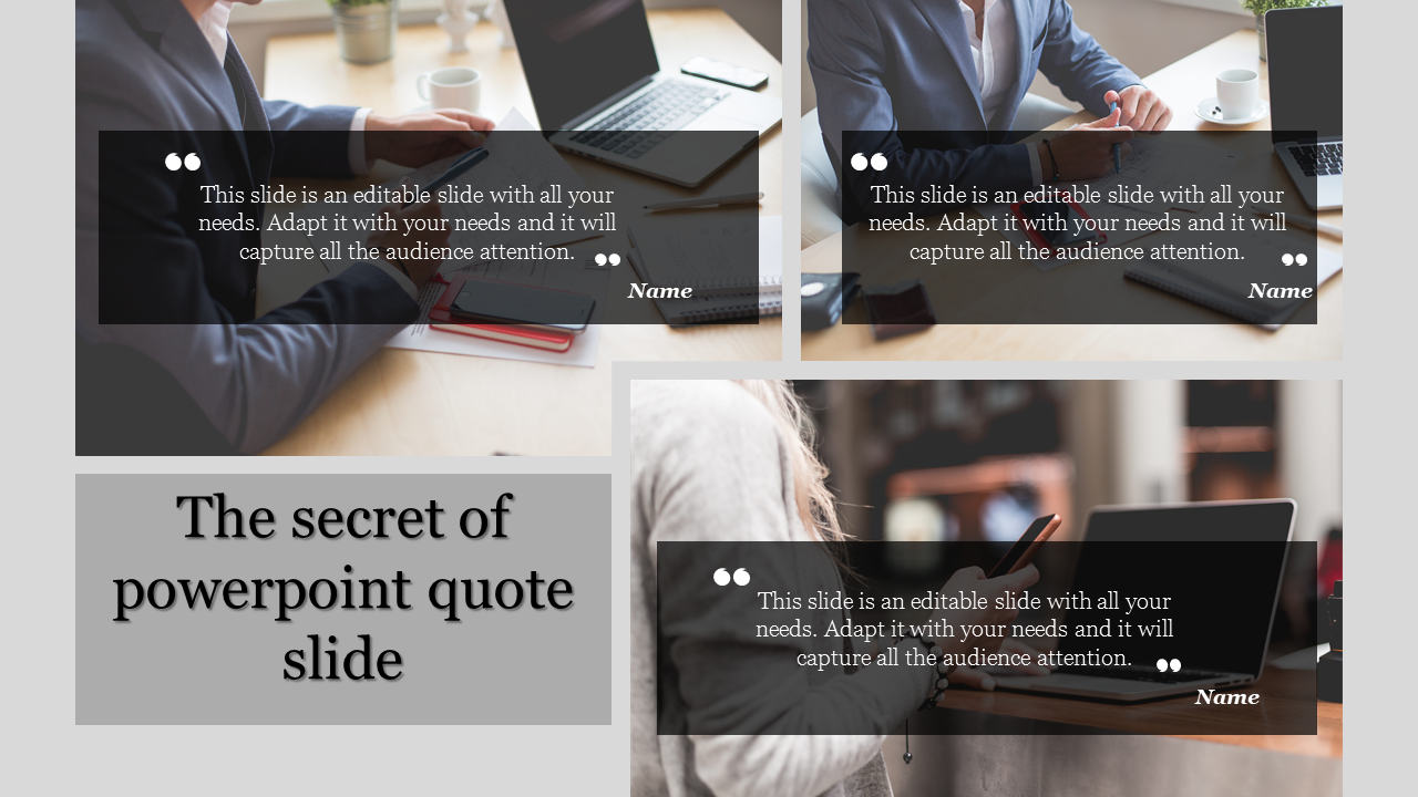 powerpoint quote slide-The secret of powerpoint quote slide